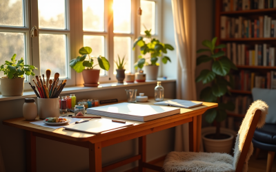 Créer un espace créatif chez soi sans se ruiner
